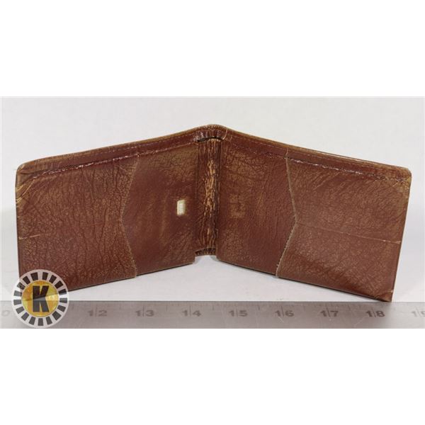 ROLFS  LEATHER WALLET- ESTATE; BROWN