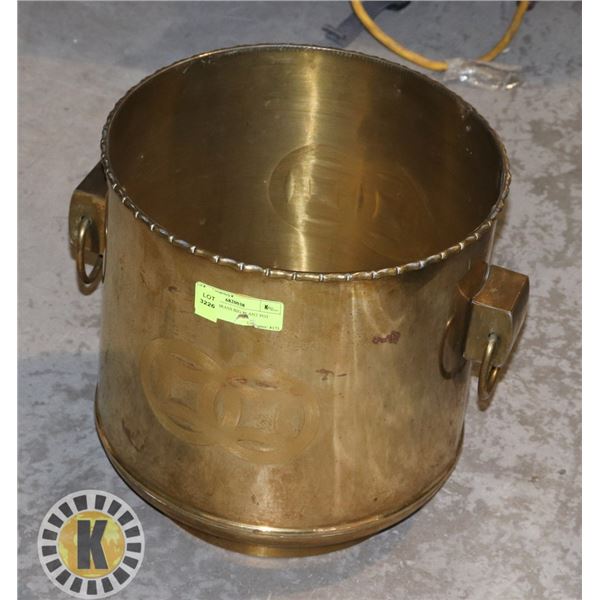 ANTIQUE BRASS BIG PLANT POT