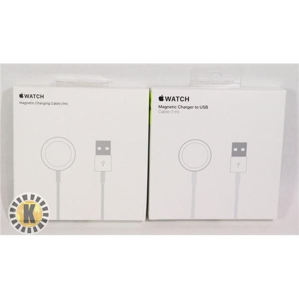 TWO APPLE WATCH MAGNETIC CHARGING CABLES