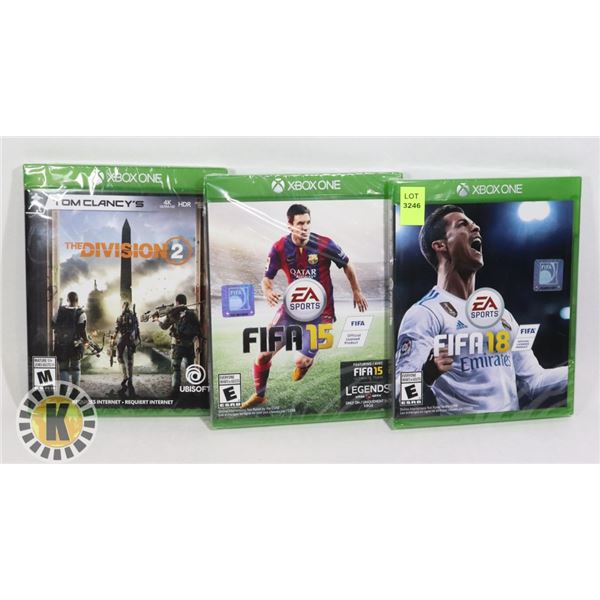 THREE NEW XBOX ONE GAMES