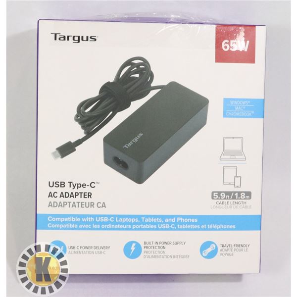 TARGUS 65W USB TYPE-C AC ADAPTER