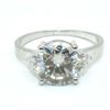 Image 3 : SILVER MOISSANITE (ROUND 9& 1.5 MM)(2.85CT) RHODIUM