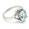 Image 4 : SILVER BLUE TOPAZ CZ(3.1CT) RHODIUM PLATED RING