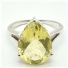 Image 3 : SILVER LEMON QUARTZ(8.3CT) RHODIUM PLATED RING