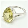 Image 5 : SILVER LEMON QUARTZ(8.3CT) RHODIUM PLATED RING