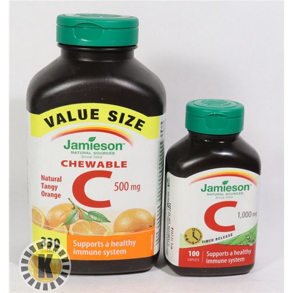 JAMIESON VITAMINS C VALUE SIZE AND REGULAR SIZE