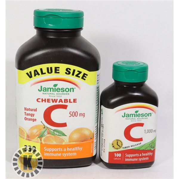 JAMIESON VITAMINS C VALUE SIZE AND REGULAR SIZE