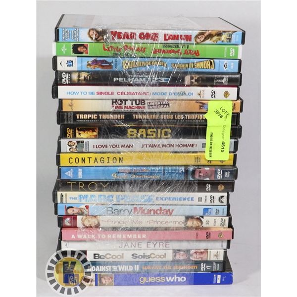 BUNDLE OF 20 ASSORTED DVD MOVIES