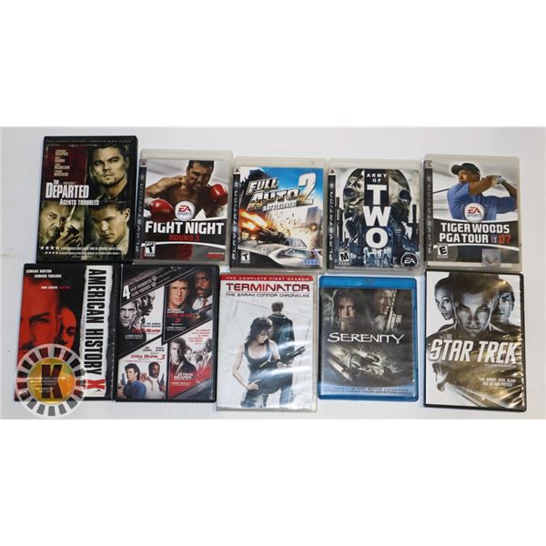 ESTATE BOX OF MOVIES AND PS3 GAMES
