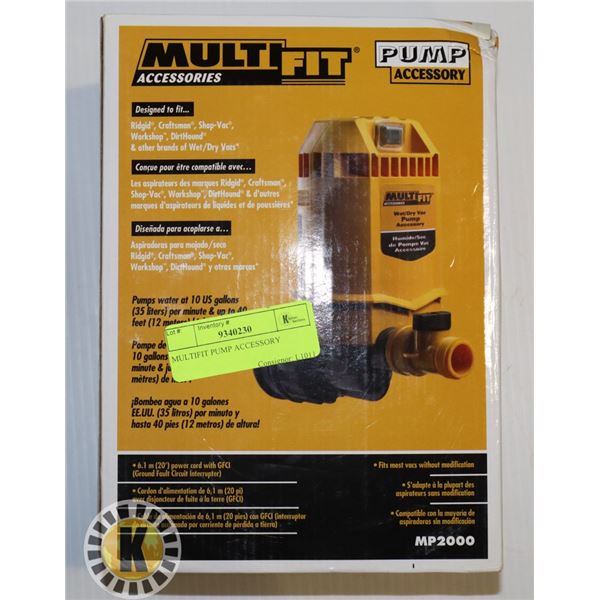 MULTIFIT PUMP ACCESSORY