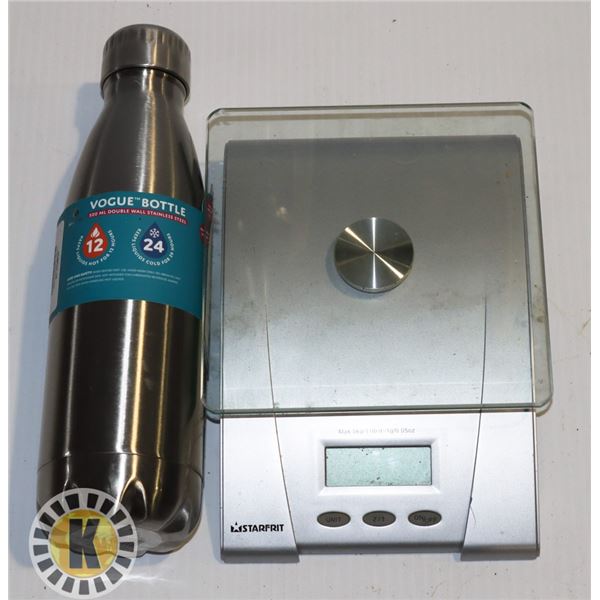 STARFIT KITCHEN SCALE AND VOGUE FLASK- DOUBLE WALL