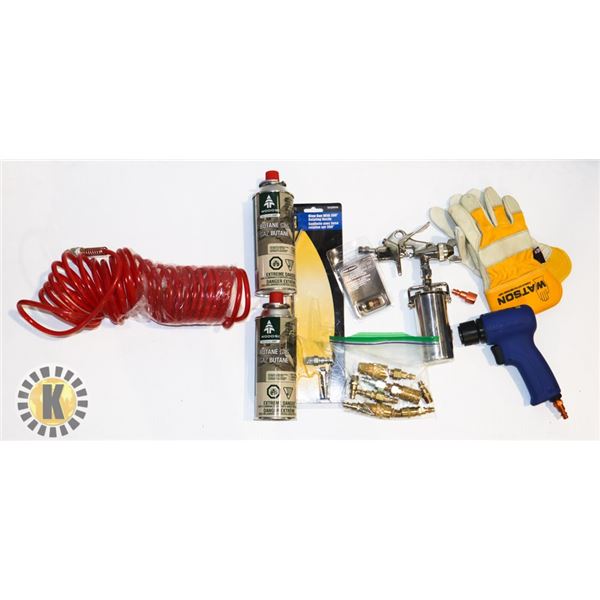 BOX OF AIR TOOLS