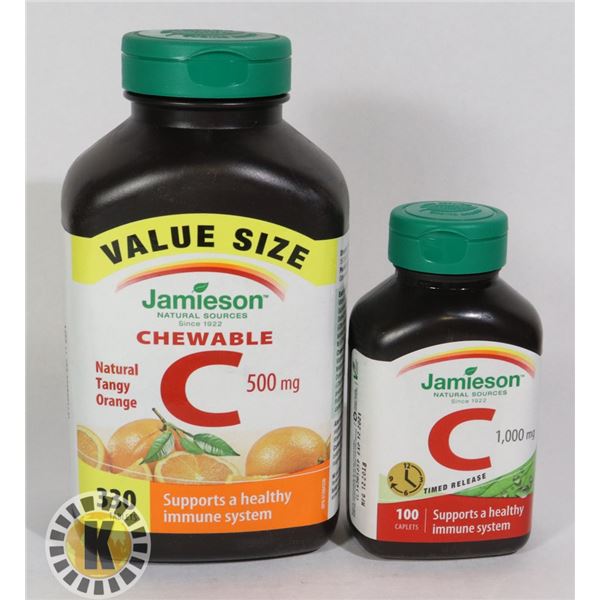 TWO BOTTLES OF VITAMINS, ONE IS 330 TABLETS