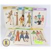 Image 1 : VINTAGE LOT OF 8 SIMPLICITY SEWING PATTERNS
