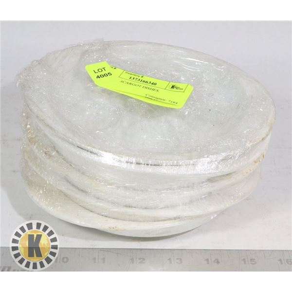 SET OF 5 ESCARGOT DISHES