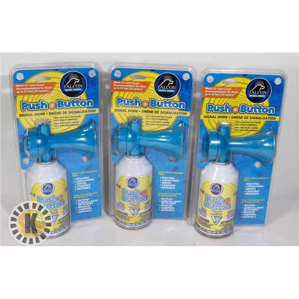 FLAT OF 3 AIR HORNS STILL IN PACKAGE
