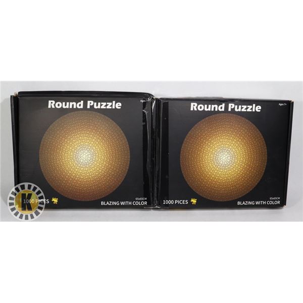 TWO 1000PC "STAR" ROUND PUZZLE