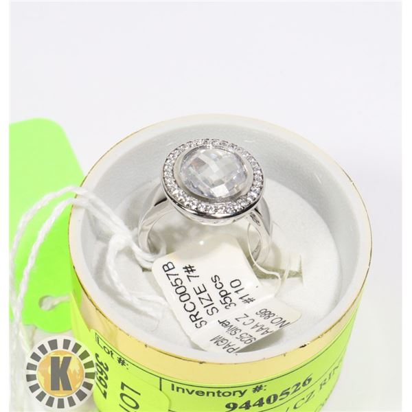 LADIES 925 SILVER/ CZ RING    (22)