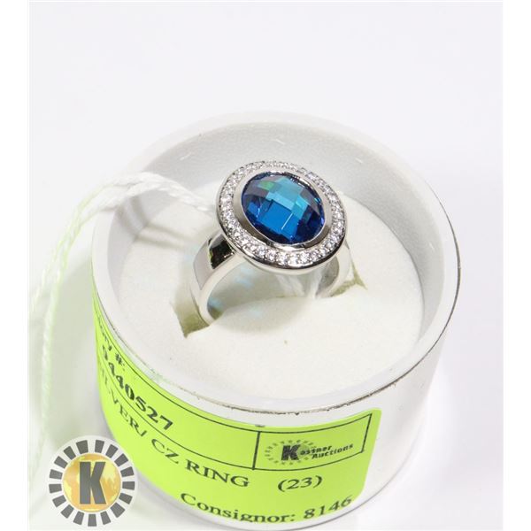 LADIES 925 SILVER/ CZ RING    (23)