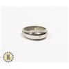 Image 1 : 925-152 .925 SILVER BAND WITH SINGLE CRYSTAL RING