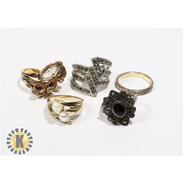 925-156 LOT OF ASSORTED FASHION RINGS