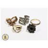 Image 1 : 925-156 LOT OF ASSORTED FASHION RINGS