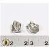 Image 1 : 955-101 SILVER TONE W/ PEARL CLIP ON EARRINGS