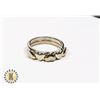 Image 1 : 925-125 SILVER & GOLD TONE BAND W/ 5 HEARTS RING -