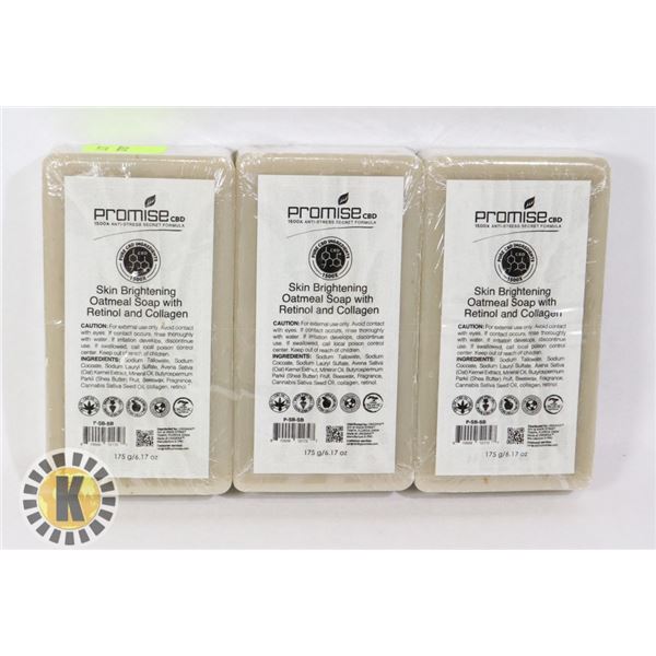 3 BARS OF PROMISE CBD SKIN BRIGHTENING OATMEAL