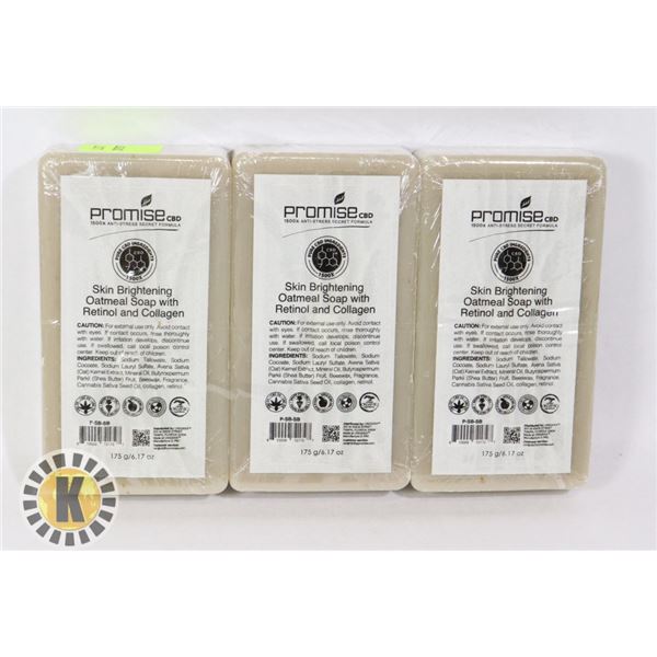 3 BARS OF PROMISE CBD SKIN BRIGHTENING OATMEAL