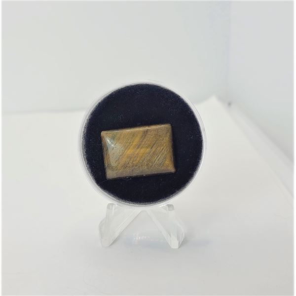 4)  NATURAL RECTANGULAR CUT 25 CT GOLDEN