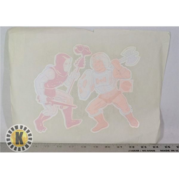 VINTAGE HE-MAN AND SKELETOR IRON ON PATTERN