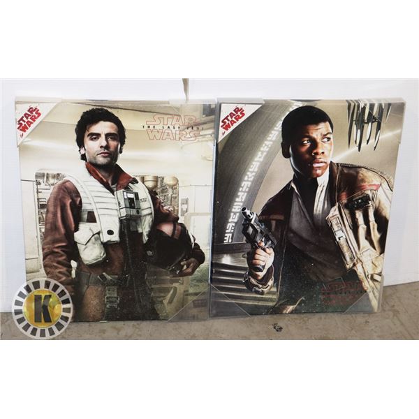 2 STAR WARS STRETCH CANVAS PICTURES