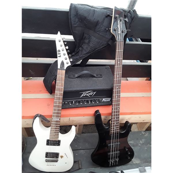 449 --  two guitars and peavey amp