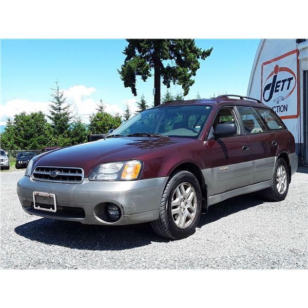 A7 --  2000 SUBARU LEGACY OUTBACK AWD , Red , 244075  KM's