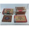 Image 1 : 490 --  Lot of 4 Vintage Cigar Boxes