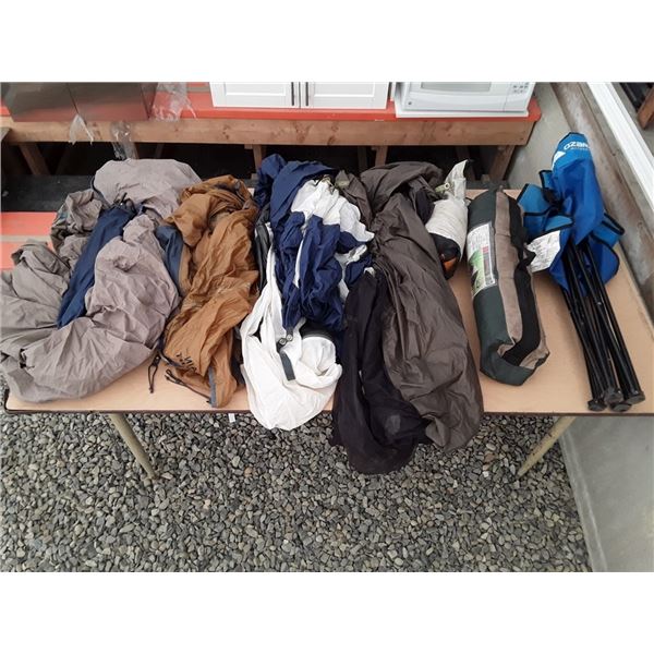 525 --  Lot of tents & folding Chair