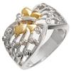 Image 1 : ACA CERTIFIED 0.30 ctw DIAMOND RIGHT-HAND RING TWO-TONE