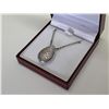 Image 2 : 552 --  20" 925 Italian Silver Cremation Necklace With Dove Motif