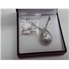Image 3 : 552 --  20" 925 Italian Silver Cremation Necklace With Dove Motif