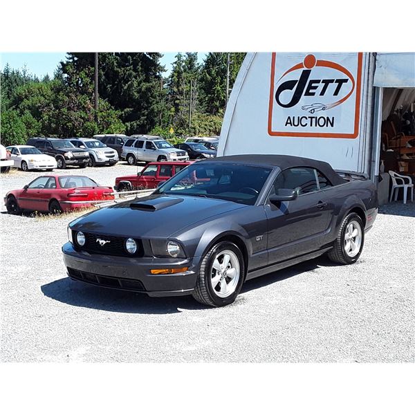 H6A --  2007 FORD MUSTANG GT CONVERTIBLE , Grey , 198366  KM's