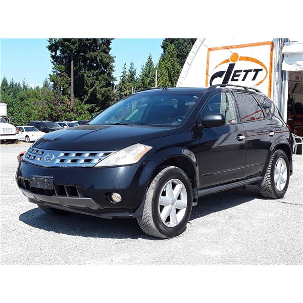 D4 --  2004 NISSAN MURANO SE AWD , Black , 203432  KM's