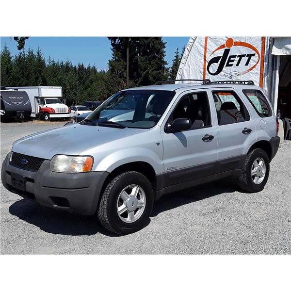 A4 --  2002 FORD ESCAPE XLS , Grey , 217898  KM's  "NO RESERVE"