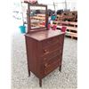 Image 2 : 570 --  Vintage 6 Drawer Highboy With Mirror