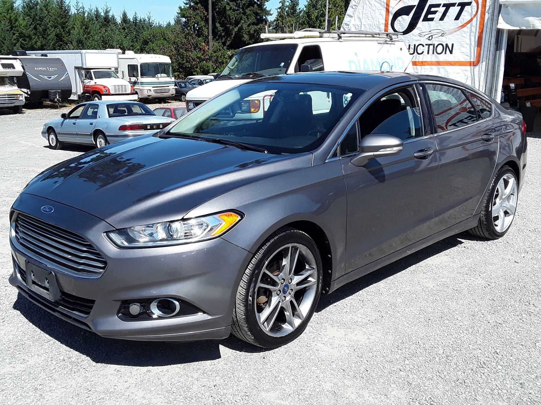 C4 -- 2013 FORD FUSION TITANIUM AWD , Grey , 247503 KM's
