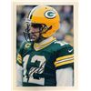 Image 1 : AARON RODGERS SIGNED 8X10 PHOTO (REAL AUTHENTIC COA)