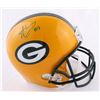 Image 1 : ALLEN LAZARD SIGNED PACKERS FULL-SIZE REPLICA HELMET (JSA COA)