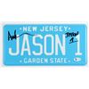 Image 1 : Ari Lehman Signed "Friday the 13th" New Jersey License Plate Inscribed "Jason 1" (Beckett COA)