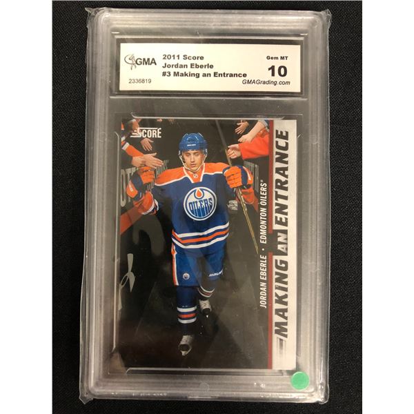 2011 SCORE JORDAN EBERLE #3 MAKING AN ENTRANCE (GEM MINT 10)