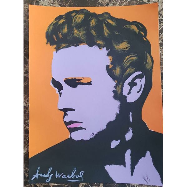 American Master POP ART - Andy Warhol /Acrylic Cardboard painting " JAMES DEAN"